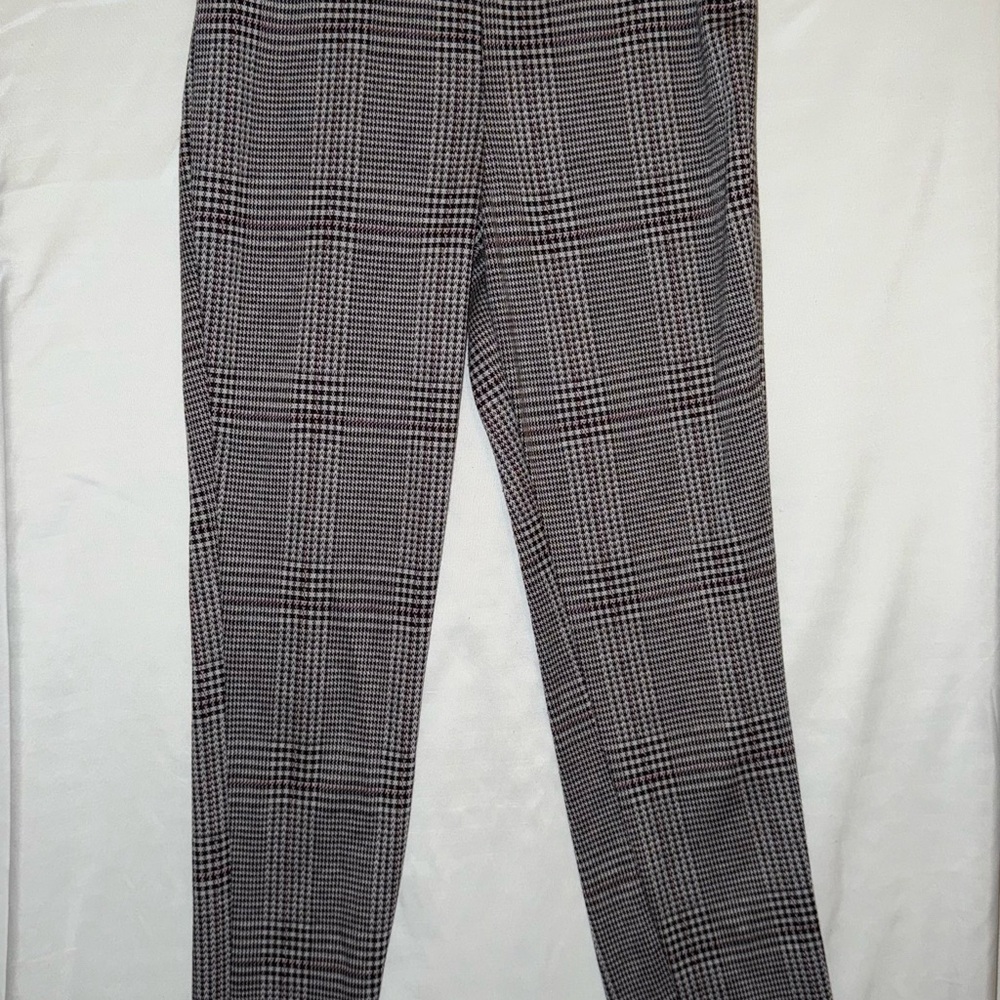 Love Tree Black and White Dress Pants with Plaid Pattern